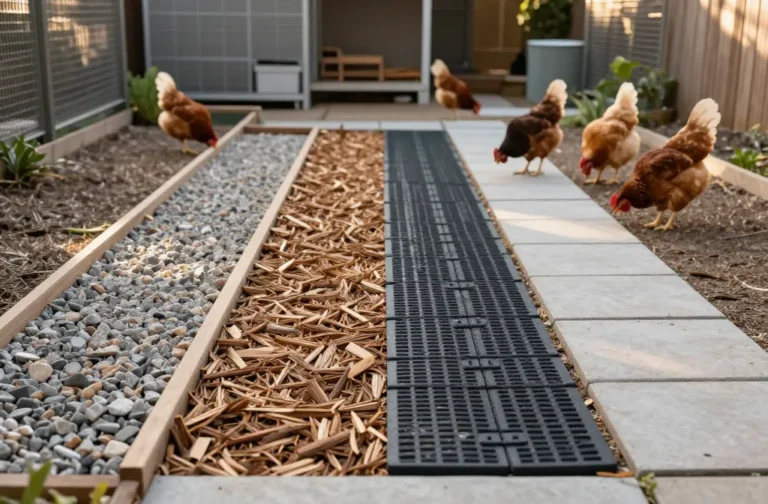Genius Cheap Walkway Ideas for Chicken Runs (Gravel, Wood Chips, Rubber Mats, Pavers)