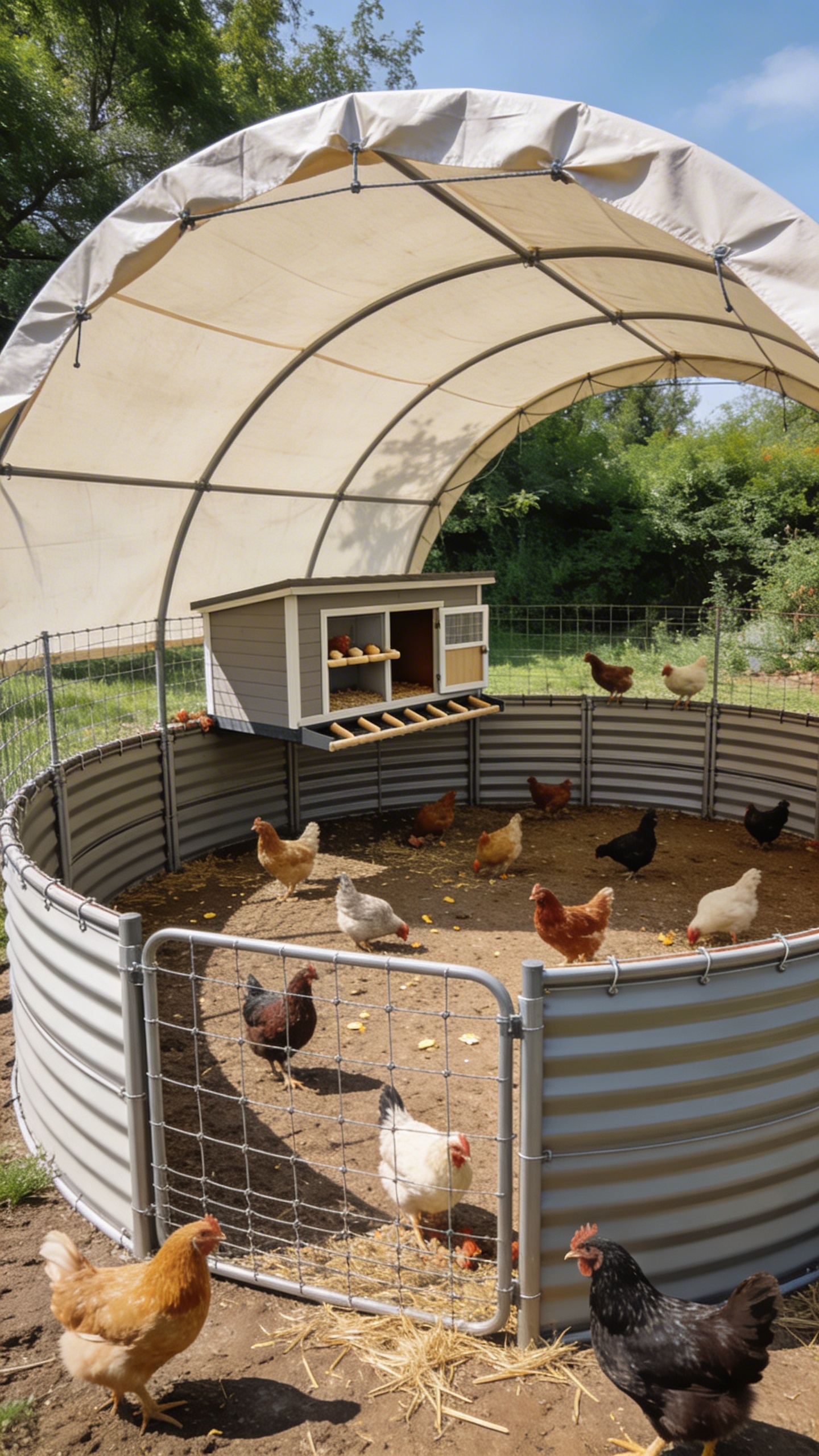 temp_1772199985710 Cattle Panel + Tarp Chicken Run + Coop Setup Under $200: Quick Diy Win