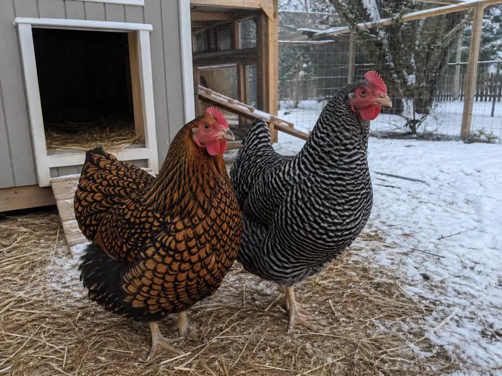 best-chicken-breeds-for-cold-climates-wyandotte-barred-rock-1024x768 Best Chicken Breeds for Beginners: 25 Breeds Compared