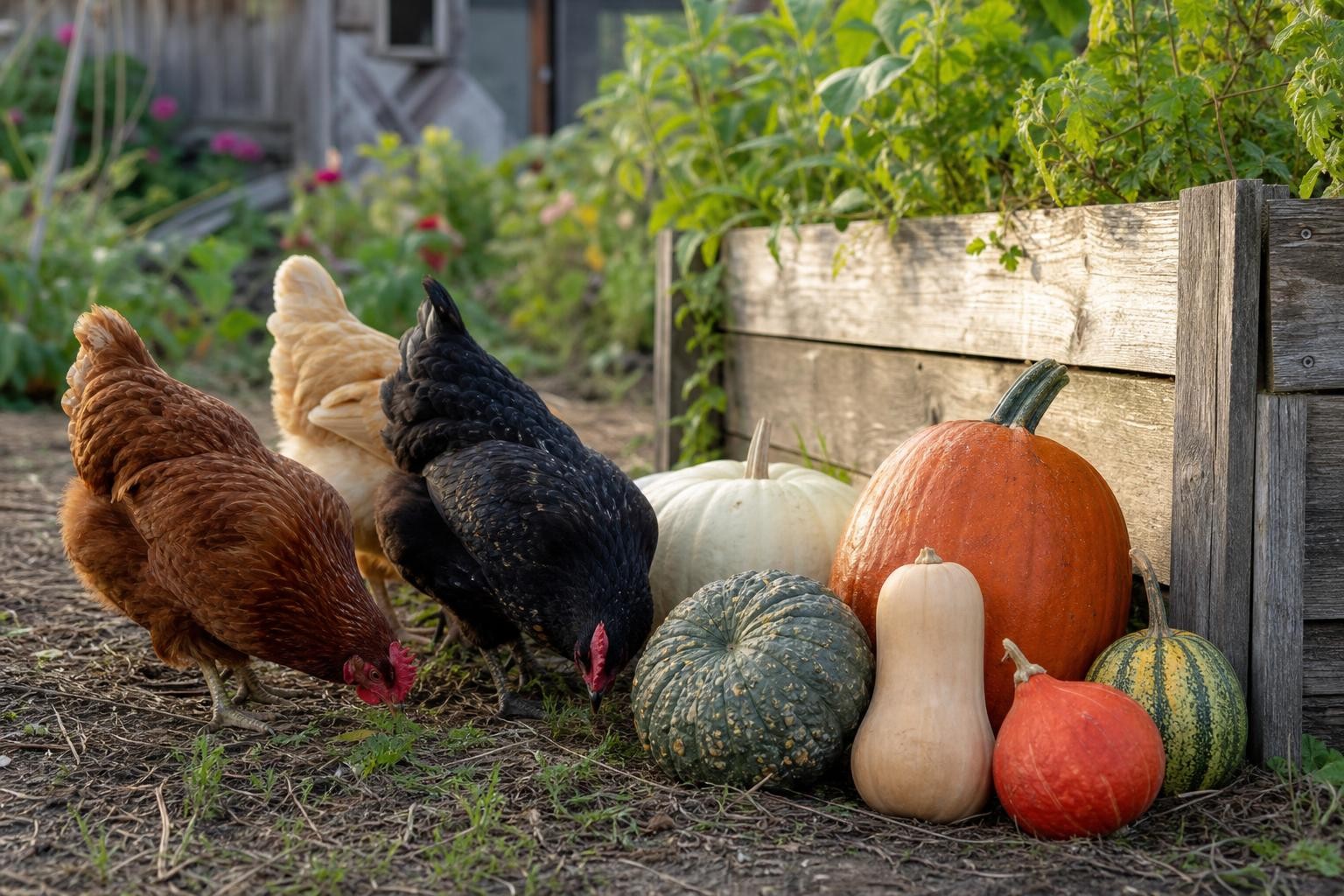july-hens-pumpkins What to Plant in July: Fast Crops for a Fall Harvest